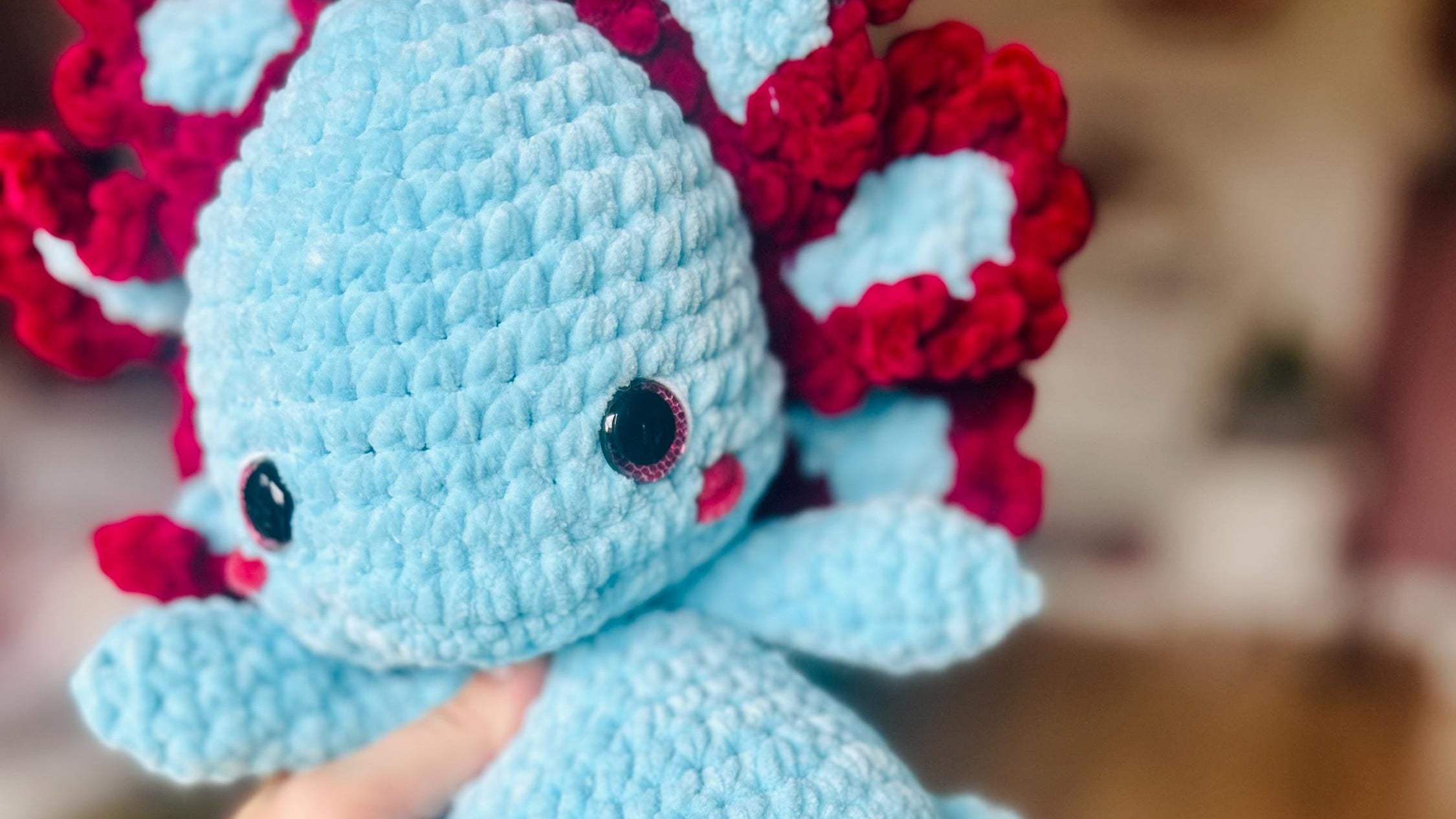 50cm Alina Axolotl Wassertier Meerestier Häkeltier Kuscheltier Plüschtier Plushie